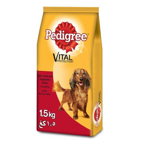 PEDIGREE® Small Breed Beef Lamb & Vegetables Dry Dog Food Adult 1.5kg