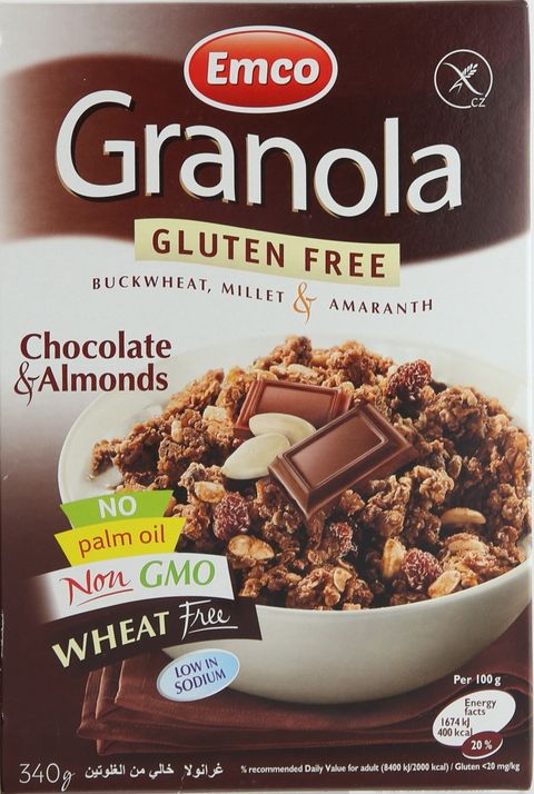 Emco Granola Gluten Free Chocolate & Almonds 340g