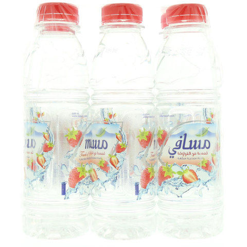 Masafi Touch of Strawberry Flavored Water 500mlx6