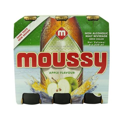 Moussy Non Alcoholic Malt Beverage Apple Flavour 330ml x6