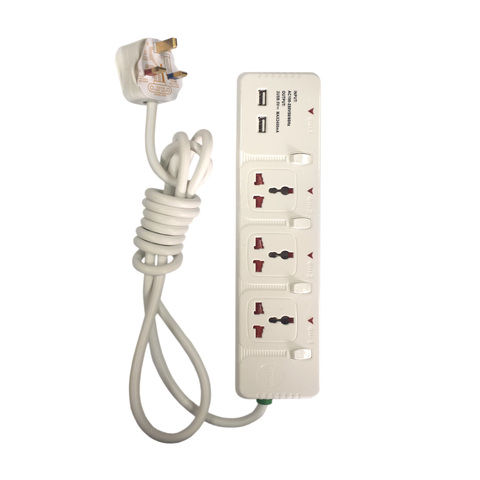 Sirocco Extension Socket 3Way 2Mtr With 2Usb