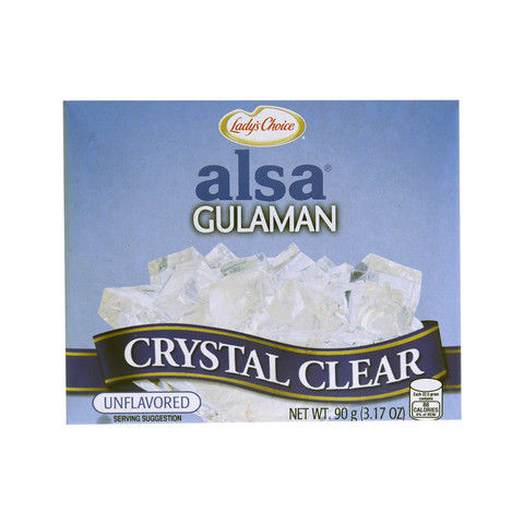 Lady's Choice Alsa Crystal Clear Unflavored Gulaman 90g