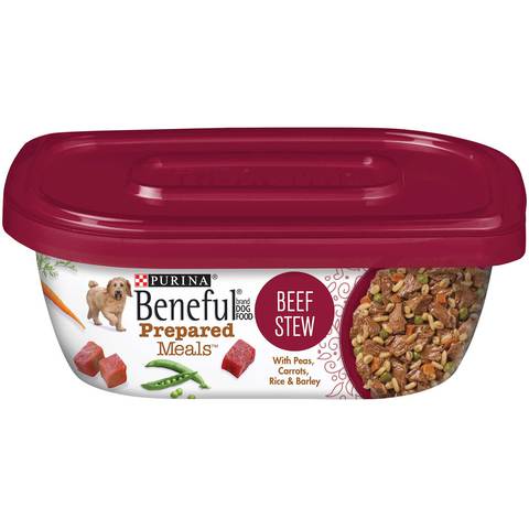 Purina Beneful Prepared Dog Food Meal Beef Stew Tub 283g