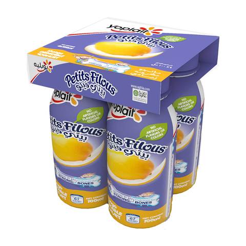 Yoplait Petit Filous Mango Drinkable Yoghurt 100mlx4
