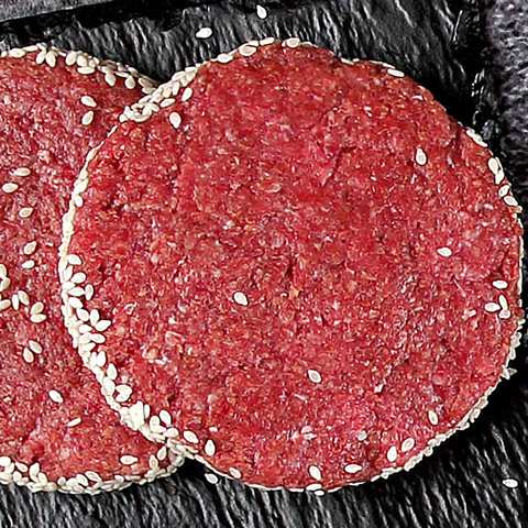 South African Beef Burger with Sesame Seeds