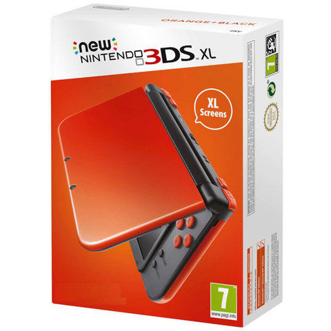 Nintendo New 3DSXL Console Orange/Black+1 Assorted Game