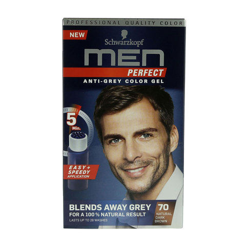 Schwarzkopf Men 70 Natural Dark Brown Perfect Anti-Grey Color Gel
