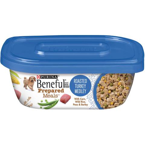 Purina Beneful Prepared Dog Food Meal Roasted Turkey Medley Tub 283g