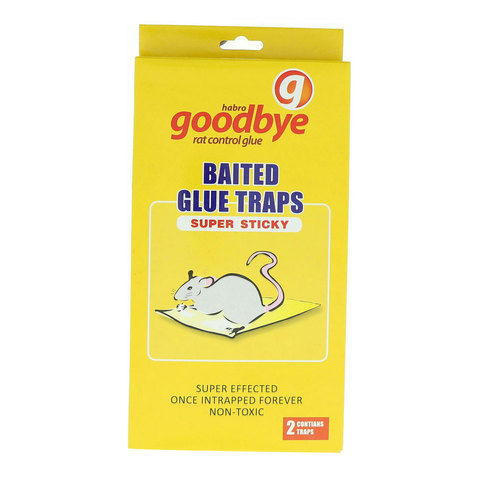 Habro Goodbye Rat Control Glue Baited Glue Traps 2 Pieces