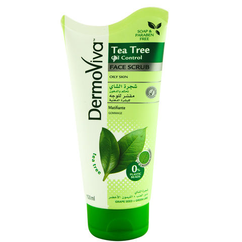 Dermoviva Tea Tree Oil Control Face Scrub Oily Skin 150ml