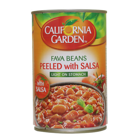 California Garden Fava Beans Peeled With Salsa 450g