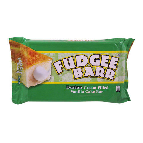 Fudgee Barr Durian Cream Filled Vanilla Cake Bar 40g x 10