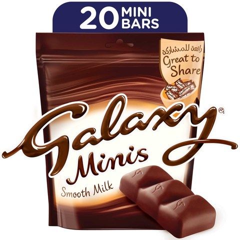 Galaxy® Minis Smooth Milk Chocolate Mini Bars Pouch 250g (20 pcs)