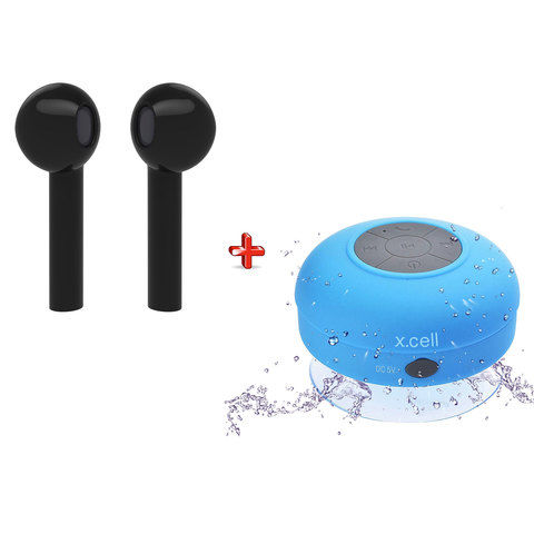 Xcell Airpods BT551 Black + Bluetooth Speaker SP100
