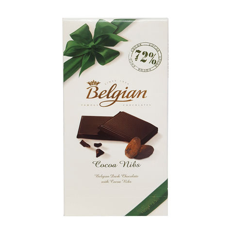 Belgian 72% Cocoa Nibs Chocolate 100 g