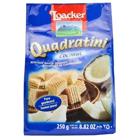Loacker Quadratini Coconut Wafers 250g