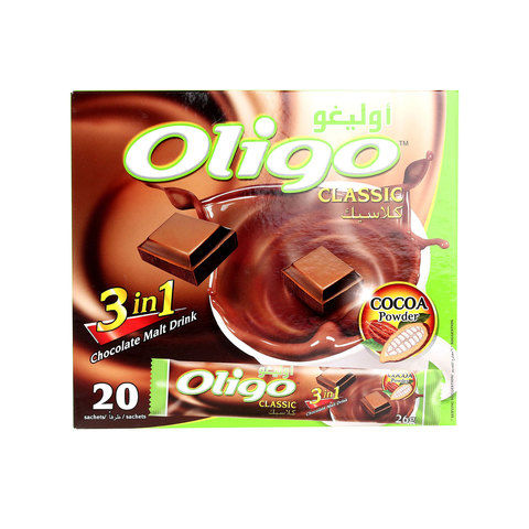 Power Root Oligo Chocolate Malt Drink 3 In 1 26gx20
