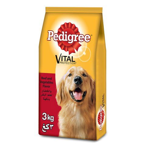 PEDIGREE® Beef & Vegetables Dry Dog Food Adult 3kg