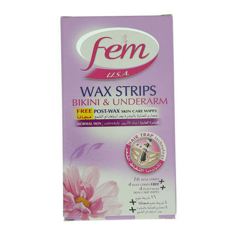 Fem Bikini & Underarm 20 Wax Stripes