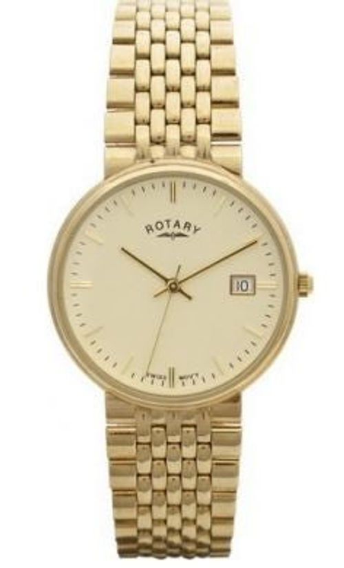 Rotary Watch Elite Gents 9ct Gold Case Watch