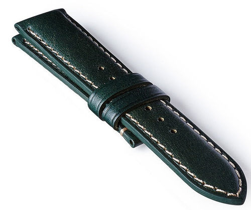 Bremont Leather Strap Green-White 22mm Regular