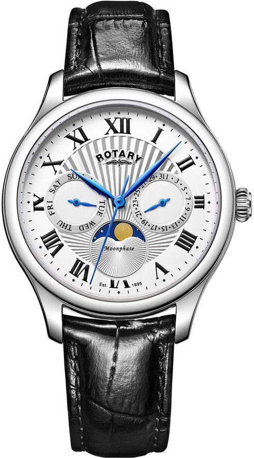 Rotary Watch Moonphase Mens