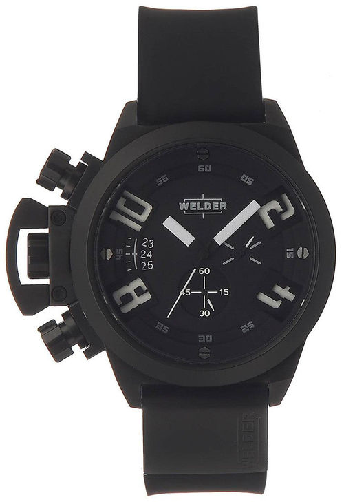 Welder by U-Boat K38 Chronograph Steel Mens Watch White Rubber Strap  K38-700 - Walmart.com