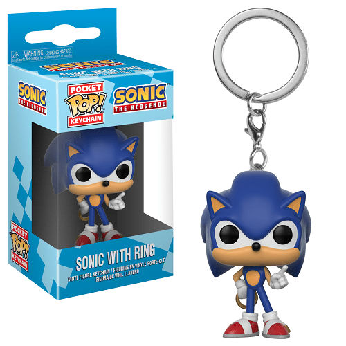 Pop Keychain-Games- Sonic w/ Ring