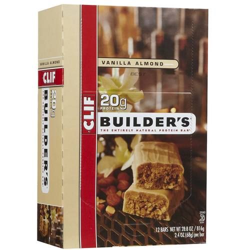 Clif Bar Builder's Protein Bars Vanilla Almond - 12 Bars
