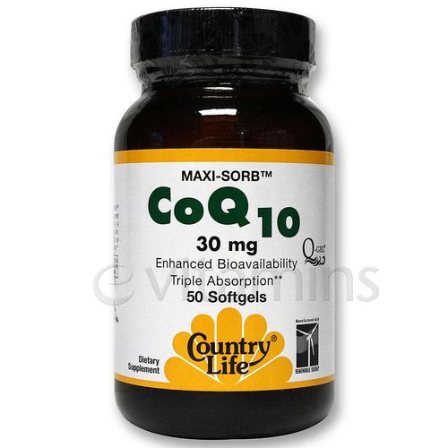 Country Life Maxi-Sorb Co-Q10 30mg - 50 Softgels