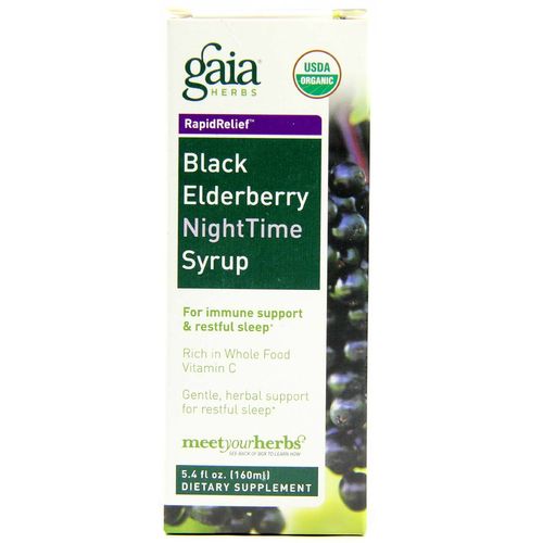 Gaia s Black Elderberry Nighttime  - 5.4 fl oz