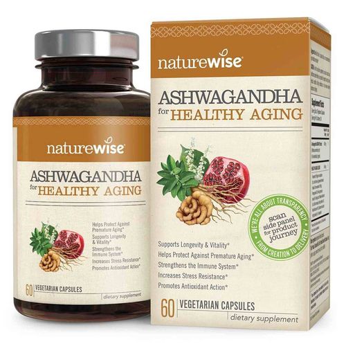 NatureWise Ashwagandha for y Aging - 60 Vegetarian s