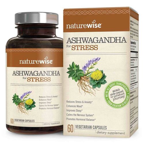 NatureWise Ashwagandha for Stress - 60 Vegetarian s