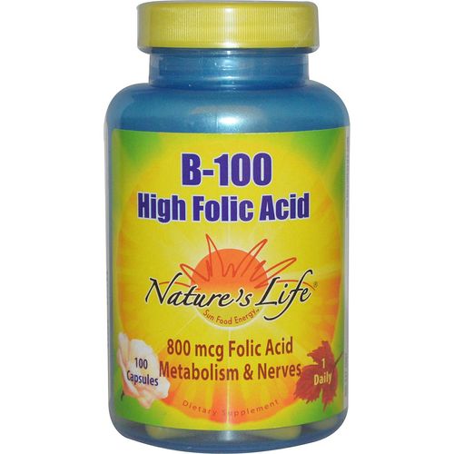 Nature's Life B-100 High Folic  800 mcg - 100 Caps