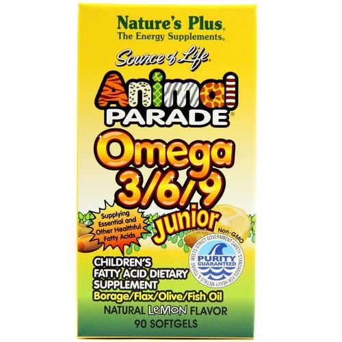 Nature's Plus Animal Parade Omega 369 Junior Lemon - 1,040 mg - 90 Softgels