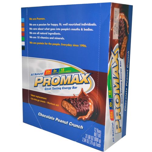 Promax tion Energy Bar Chocolate Peanut Butter Crunch - 12 pack