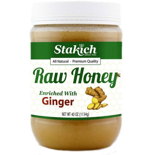 Stakich Enriched Raw Honey Ginger - 40 oz