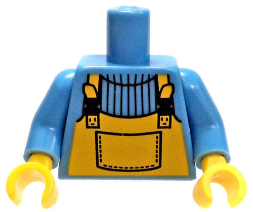 LEGO Yellow Overalls With Blue Sweater Loose Torso [Loose]