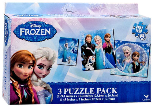 Disney Frozen 3 Puzzle Pack [63 Pieces]