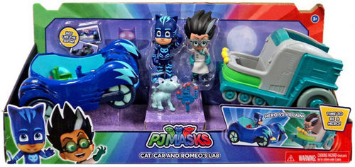 Disney Junior PJ s Cat-Car & Romeo's Lab Exclusive Vehicle & Figure 2-Pack