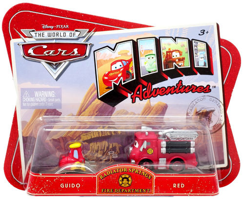 Buy Disney Cars The World of Cars Mini Adventures Radiator Springs Fire  Department Plastic Car 2-Pack [Guido & Red] Online at desertcartINDIA