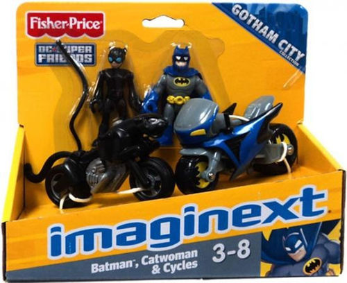 Buy Fisher Price DC Super Friends Gotham City Imaginext Batman, Catwoman &  Cycles Exclusive 3-Inch Figure Set Online at desertcartZambia