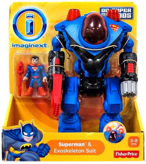 Fisher Price DC Super Friends Imaginext Superman & Exoskeleton Suit Exclusive 3-Inch Figure Set