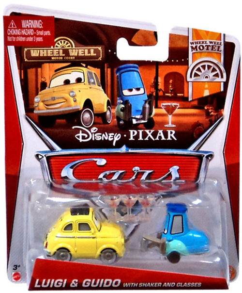 Disney Cars Series 3 Luigi & Guido with Shaker & Glasses Diecast Car 2-Pack