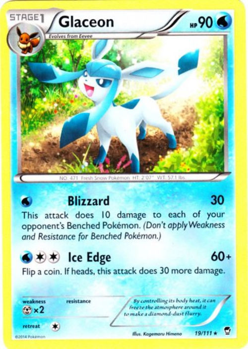 Pokemon X & Y Furious Fists Rare Glaceon #19