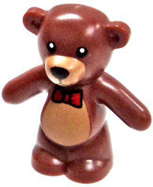 LEGO Dark Brown Teddy Bear with Red Bowtie Loose Accessory [Loose]