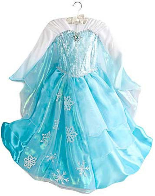 Disney Frozen Elsa Winged Sleeve Dress Exclusive Dress Up Toy [Size 5/6]