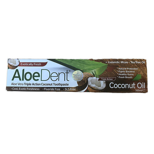 Aloe Dent Triple Action Coconut Fluoride FREE Toothpaste 100ml