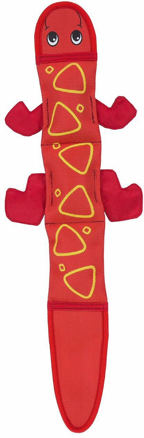 Outward Hound Fire Biterz Lizard Dog Toy, Red