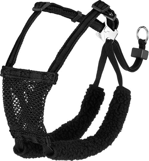 Sporn Nylon Mesh Non-Pulling Dog Harness, Black, S (8 to 14 Chest Size)